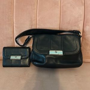 Coach matching handbag and wallet